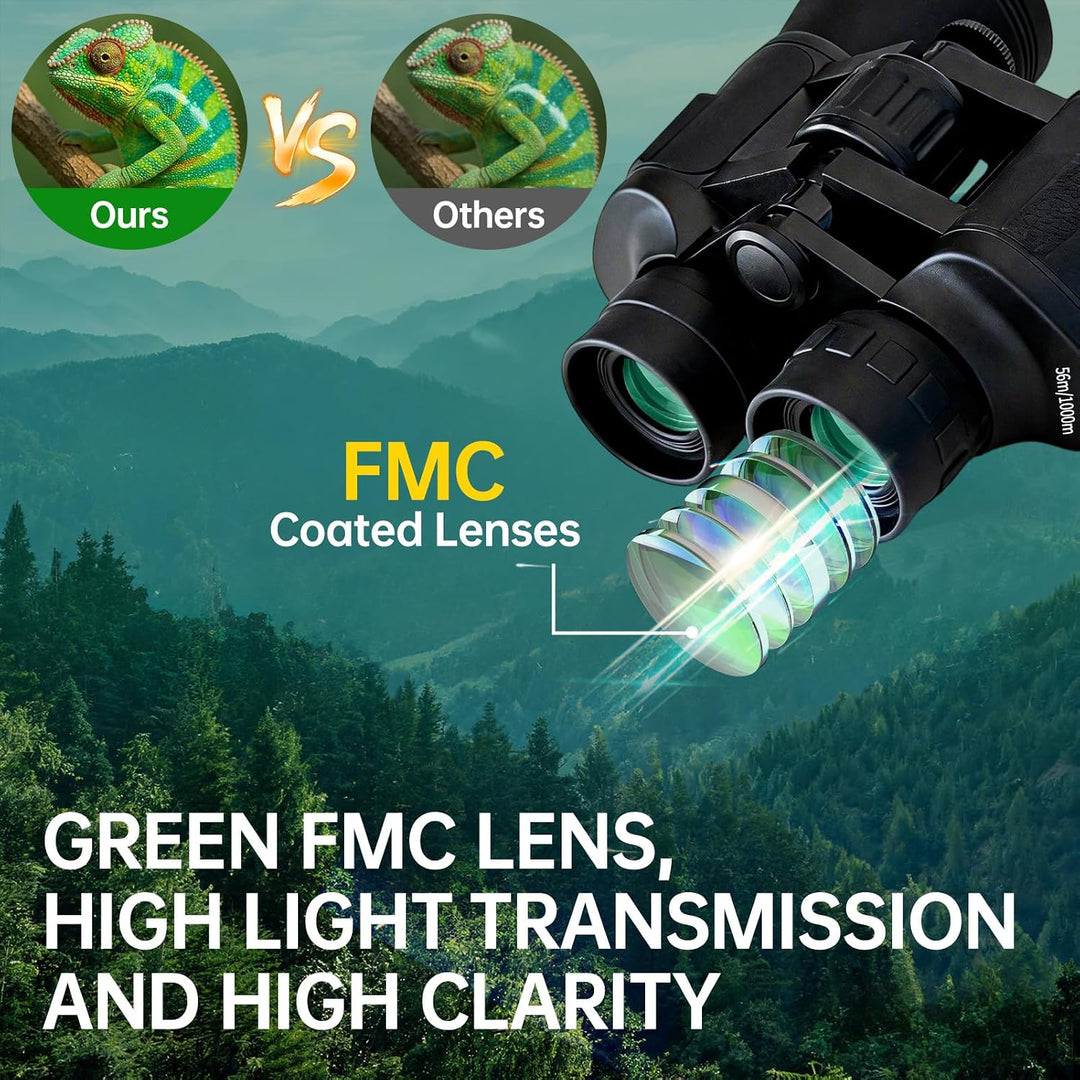 Fernglas für Erwachsene, Kompakt FMC BAK4 mit Handyhalterung