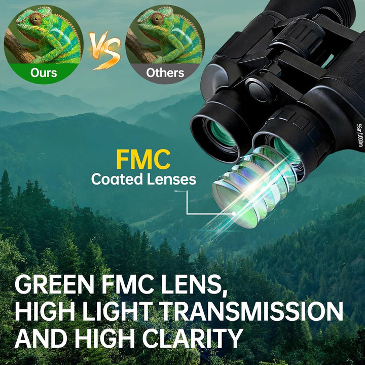 Fernglas für Erwachsene, Kompakt FMC BAK4 mit Handyhalterung