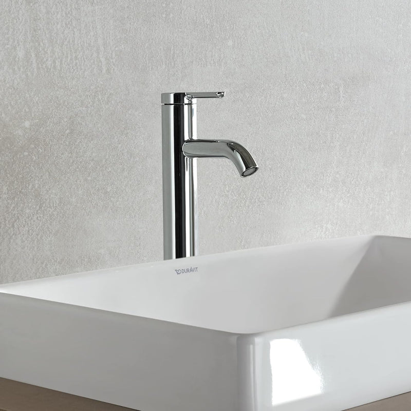 Duravit C.1 Waschtischarmatur, Grösse L (Auslauf Höhe 173 mm). Wasserhahn Bad mit Zugstangen-Ablaufg