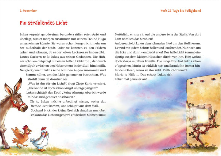 Lukas auf dem Weg nach Bethlehem: Ein Adventskalender zum Vorlesen und Gestalten eines Fensterbilds