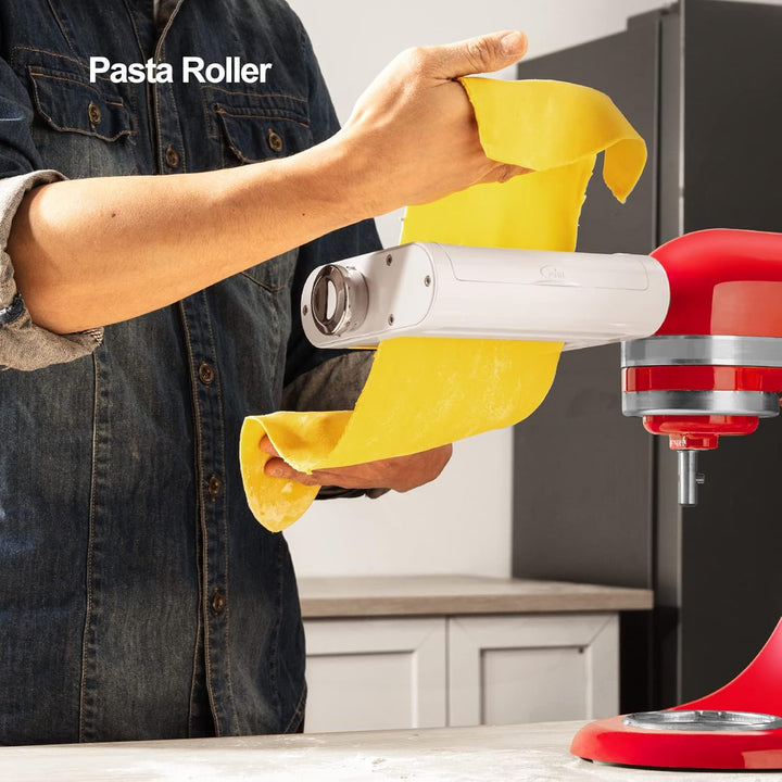 Antree 3-in-1 Roller- und Schneide-Aufsatz-Set für KitchenAid Standmixer, inklusive Nudelblech-Rolle