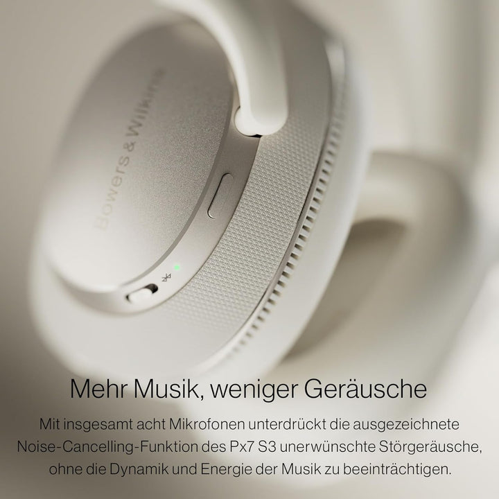 Bowers & Wilkins Px7 S3 Over-Ear-Kopfhörer mit Geräuschunterdrückung, kabellos, aptX™ Lossless, Schn