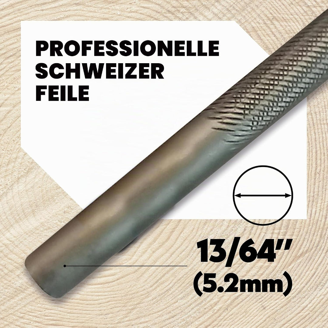 Rundfeilen für Sägeketten von Oregon, 12 Stück, 5,2 mm (13/64 Zoll) 13/64-5mm, 13/64-5mm