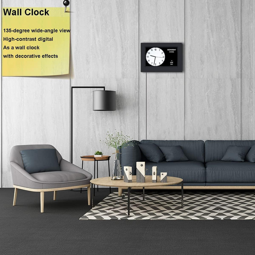 AINFTIME Uhr mit Tag und Datum für ältere Menschen, 3 Farben, extra grosses Display, digitaler Kalen