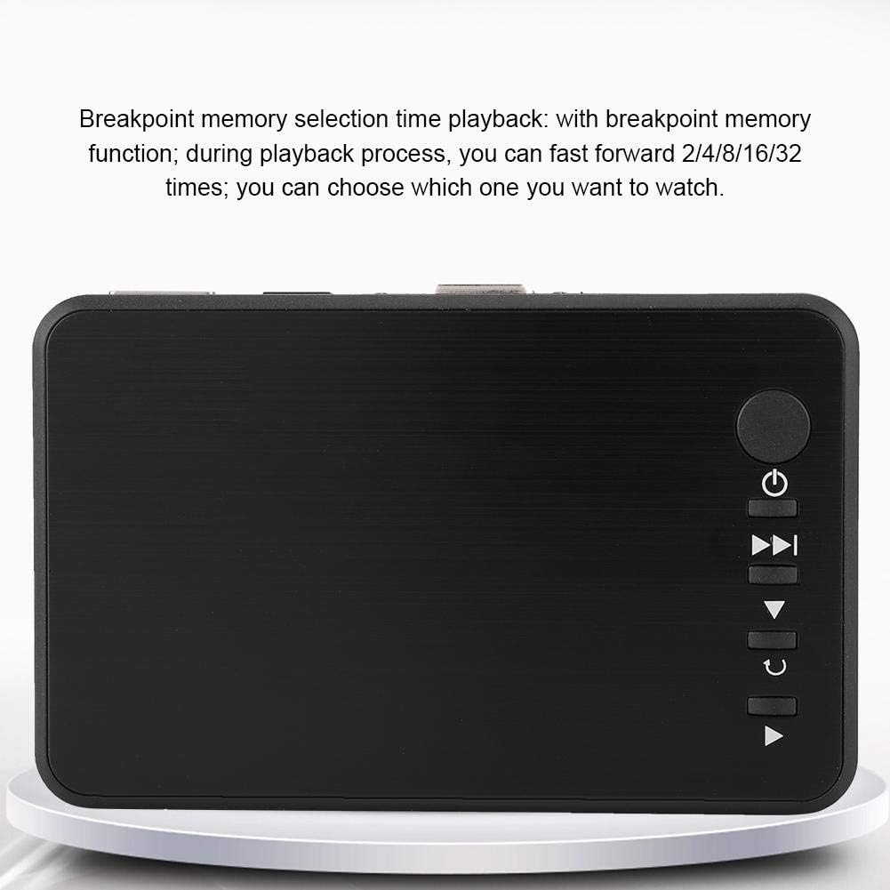 ASHATA HDMI Mediaplayer, Mini 1080P 4K Full-HD Ultra HDMI Digitaler Multimediaplayer mit Adapter und