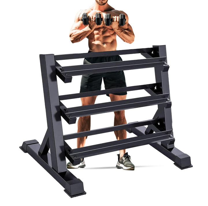 Zlinke Hantelständer Kurzhantelablage, 3 Regale Dumbbell Rack Multilevel Weight Storage Organizer 45