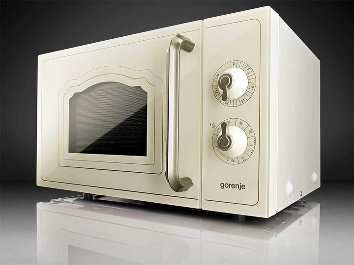 Gorenje MO 4250 CLI Stand-Mikrowelle mit Grillfunktion / 700 W / Garraum 20 L / elfenbein / Classico