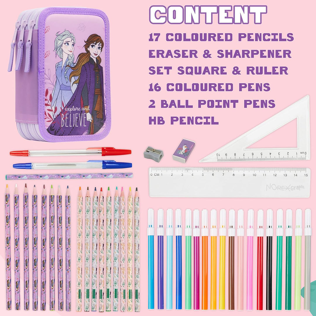 Disney Federmäppchen Mädchen Die Eiskönigin Stitch Federtasche Mädchen Gefüllt Schulmäppchen 2 3 Fäc