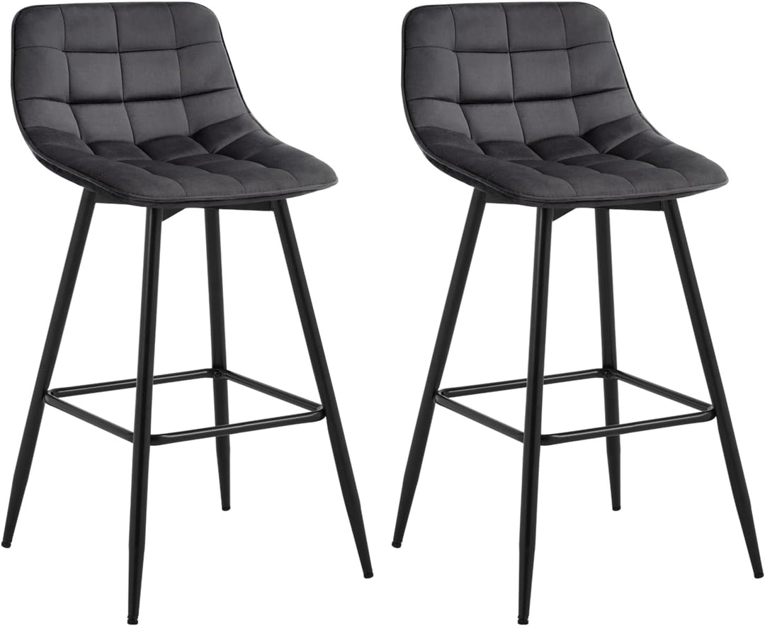 WOLTU Barhocker BH143dgr-2 2er Set Designer Barstuhl Hocker Tresenhocker Bistrohocker mit Fussstütze