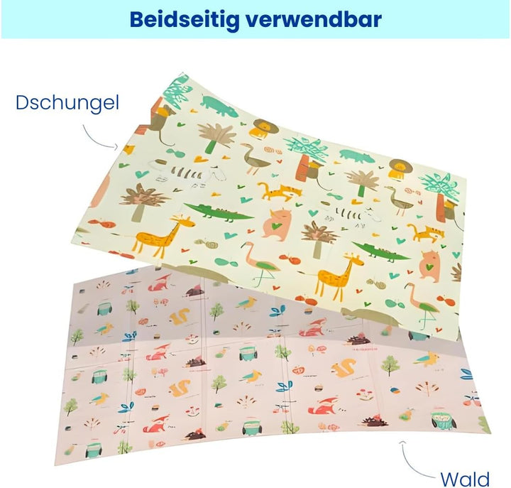Edibaby, Krabbelmatte Baby, 180 x 150 cm, 1 cm Dicke, XPE Gepolstert, Teppich Spielmatte, Krabbeldec