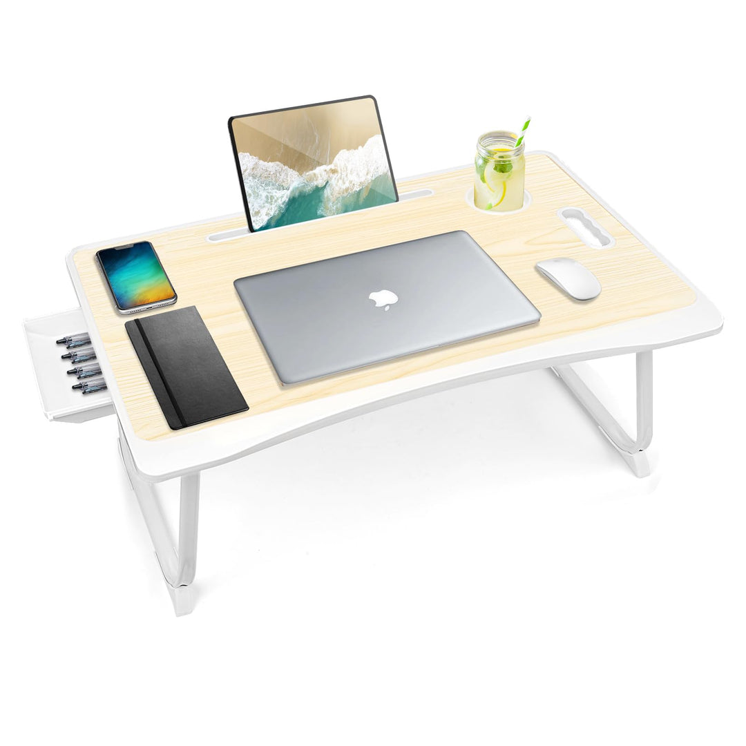 Amaredom Laptop-Bett Schreibtisch Tablett Betttisch Faltbarer Tragbarer Schossschreibtisch Notebook