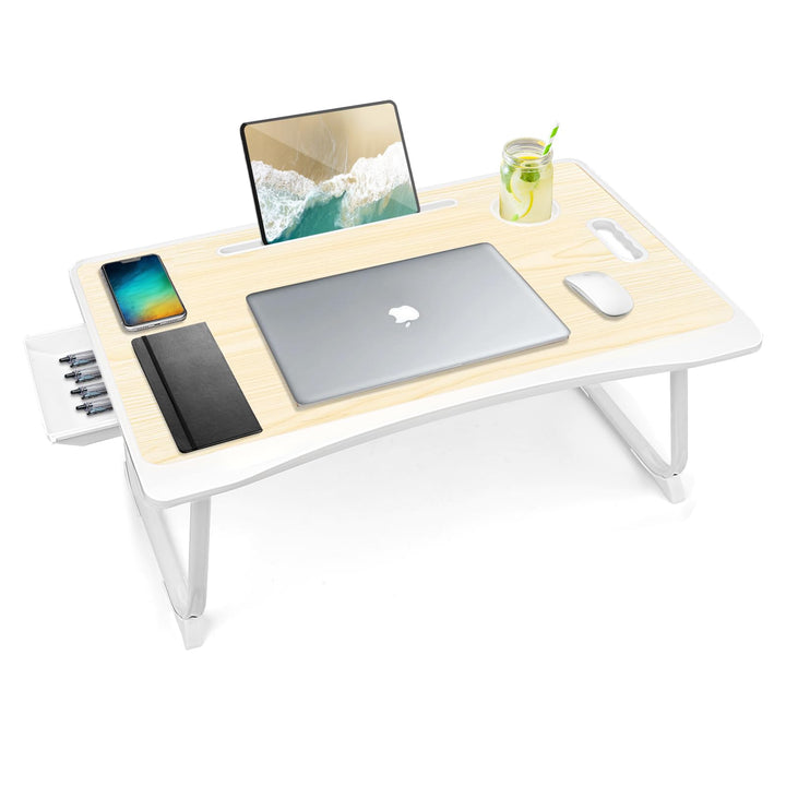 Amaredom Laptop-Bett Schreibtisch Tablett Betttisch Faltbarer Tragbarer Schossschreibtisch Notebook