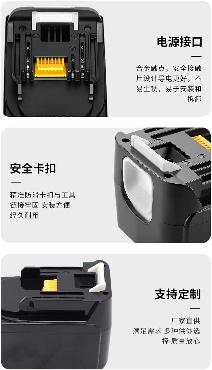 2 Stück Ersatzbatterie für Makita für BL1430 BL1415 BL1440 196875-4 194558-0 195444-8, wiederaufladb