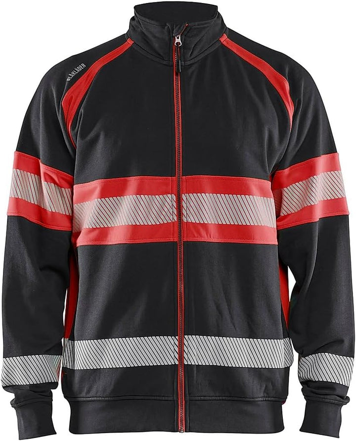 Blaklader Warnschutzpullover 3551-1158 L Noir/Rouge Fluo, L Noir/Rouge Fluo