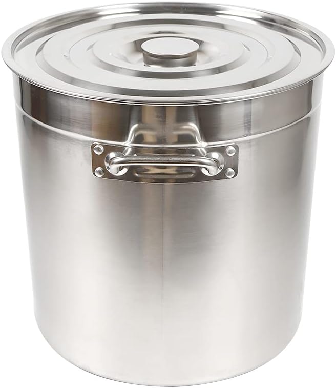 Kochtopf Suppentopf mit Deckel 35/50/70 Liter Gulaschkessel Campingkochtopf Edelstahl Topf Kochtopf,