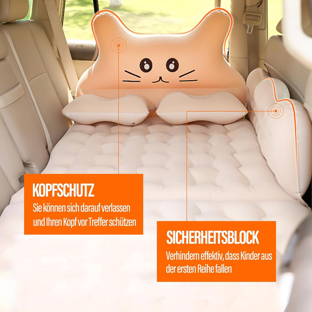 Ergocar Auto Luftmatratze Glückliche Katze Aufblasbare Matratze mit Pumpe Air Bett Camping Auto Kiss