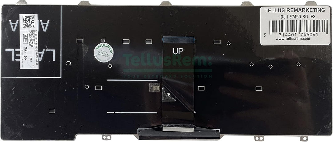 TellusRem ersatztastatur Spanisch Nicht Hintergrundbeleuchtung für Dell Latitude E5450, Latitude E74