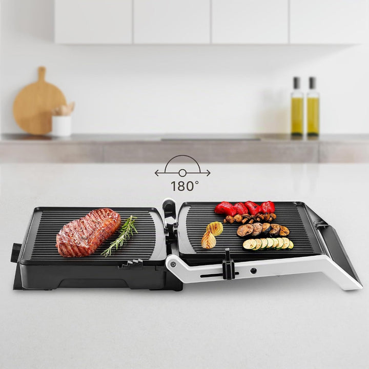 Ufesa Elektrogrill Jaya 2000W – Sandwichmaker, Elektrische Kochplatte und Grill, 180º Öffnung, Tempe