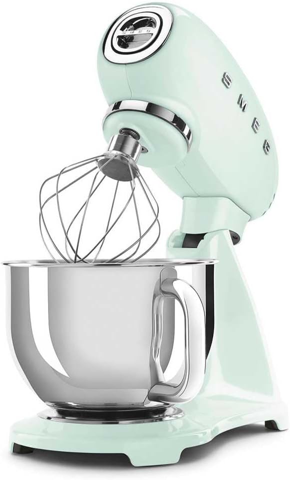 SMEG - Robot de Cozinha 800W, Anni50, Total Verde Água SMF03PGEU Pastellgrün, Pastellgrün