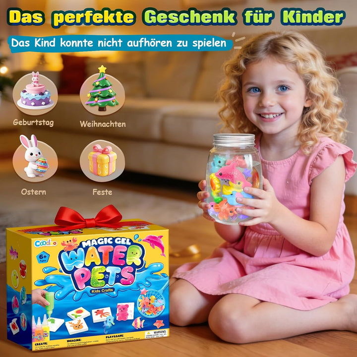 Magic Water Elf Bastelset Kinder - DIY Squishy Wasser Gel Set Basteln Mädchen Jungen Montessori Spie