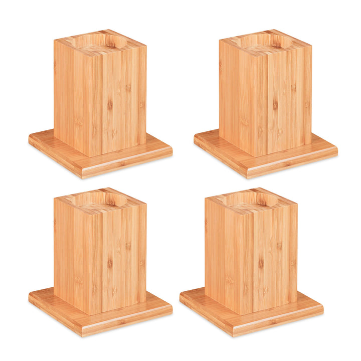 Relaxdays Möbelerhöher 4er Set, Erhöhung um 14 cm, für Tische, Betten und andere Möbel, HxBxT 15, 5x