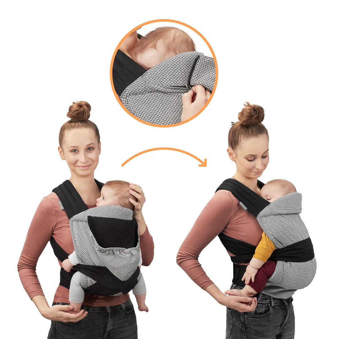Kindekraft ADOREE Babytrage ab 3 Monate, Ergonomische Mei Tei, Verstellbare, 2 Tragemöglichkeiten: B