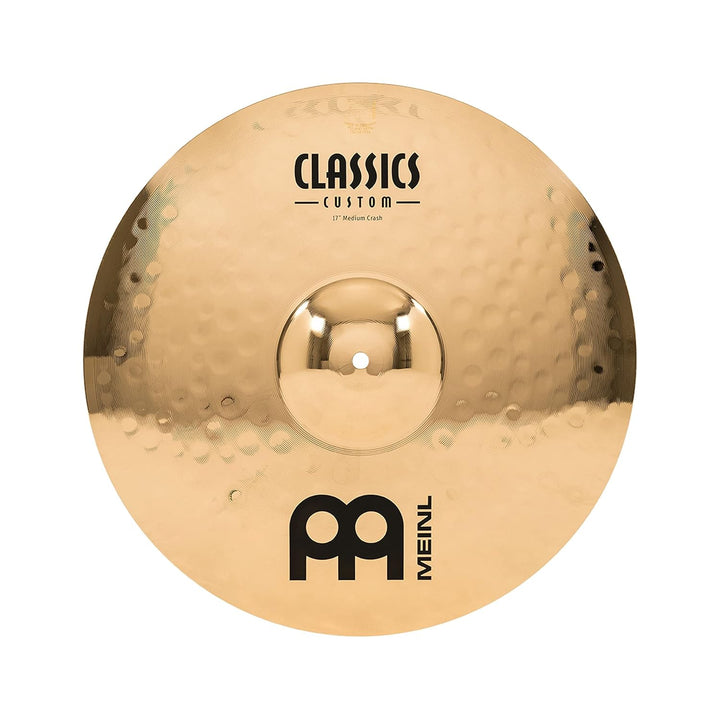 Meinl Cymbals Classics Custom Brilliant Crash Medium 17 Zoll (Video) Schlagzeug Becken – Paar – (43,