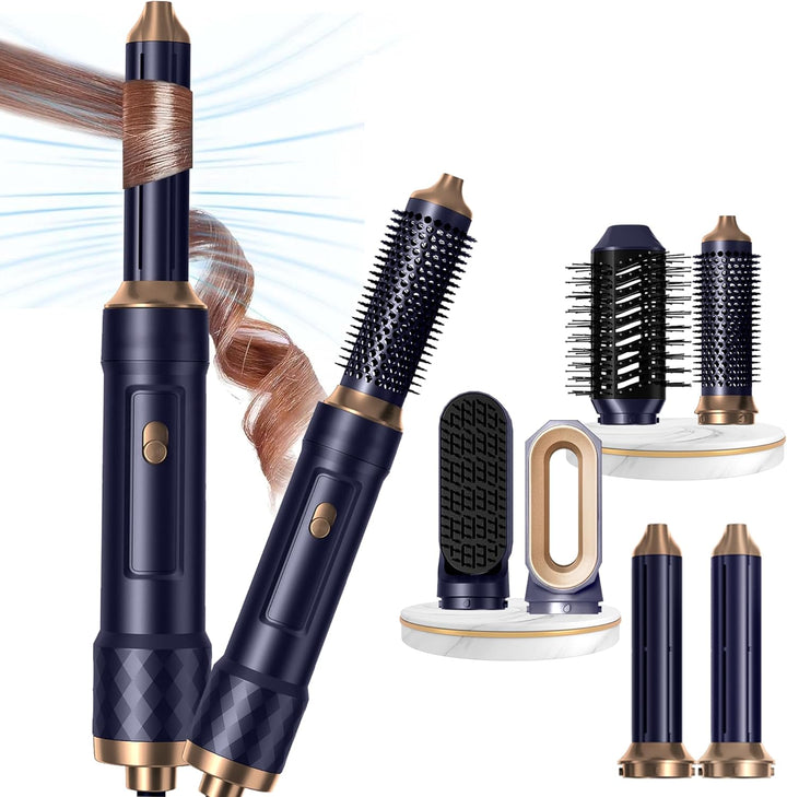 Airstyler 6 in 1 mit Luft-Lockenstab 1000W Ionen Haartrockner Hairstyler Warmluftbürste Rundbürstenf