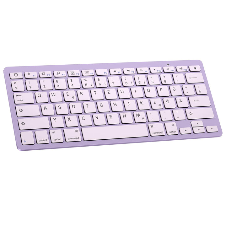 OMOTON deutsche Bluetooth Tastatur für iPad 10.9/10.2/9.7, Air 6/5/4/3, Pro 13/12.9/11/10.5 und iPho