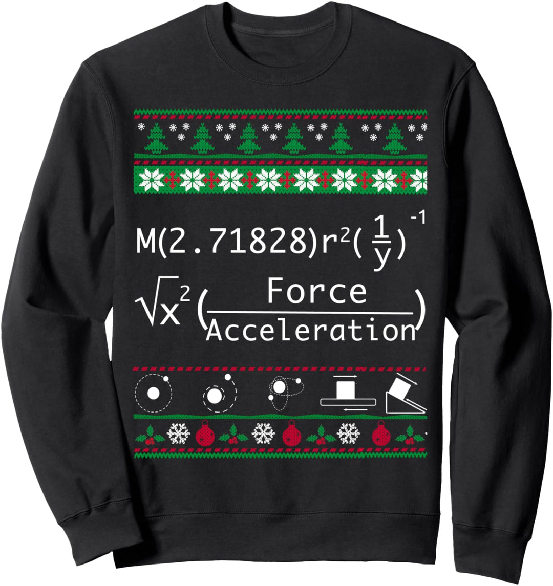 Damen Herren Cool Christmas Sweater Shirt-Merry Xmas in Physics Sweatshirt
