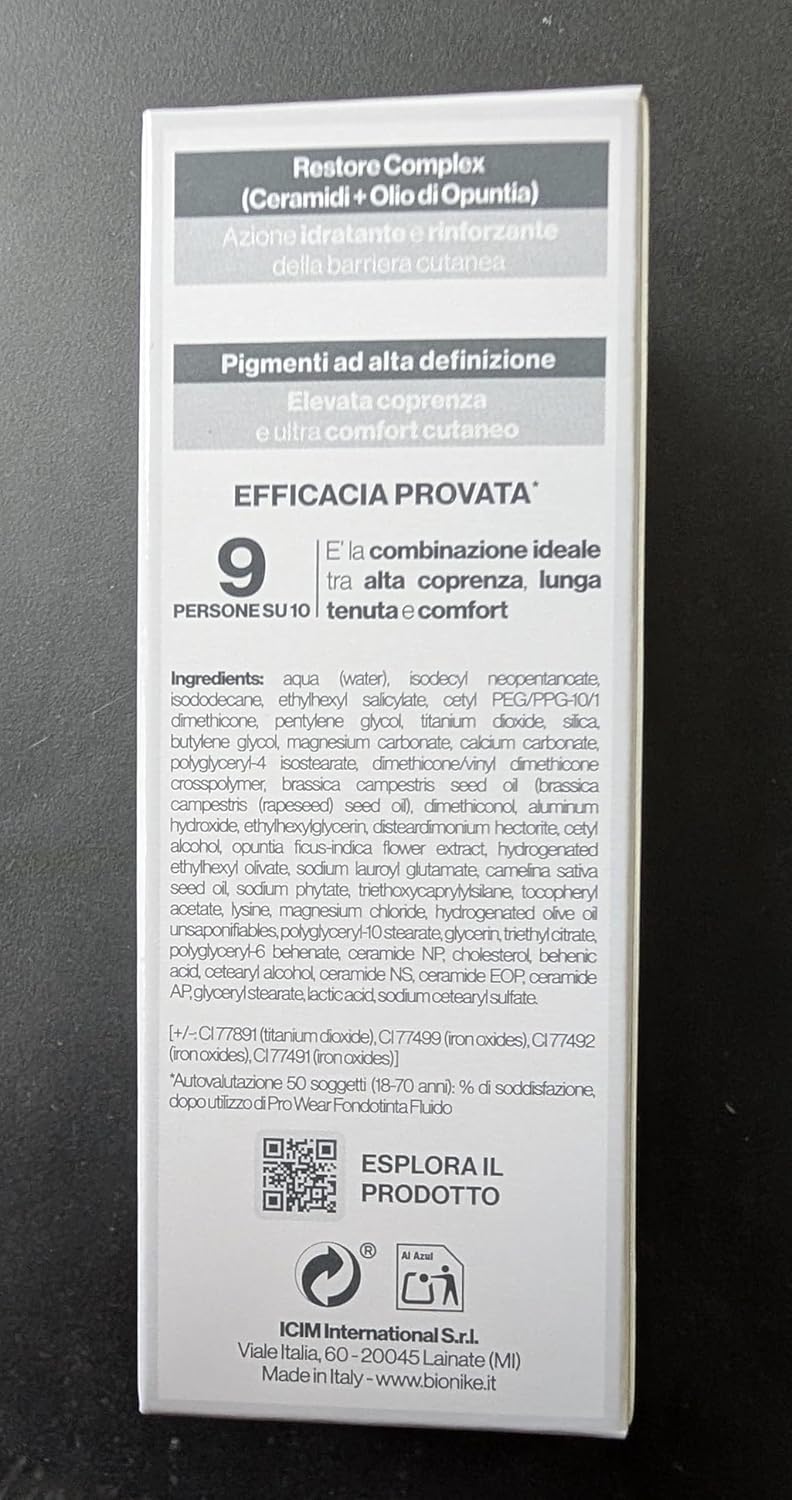 BioNike Defence Color Pro Wear Fluid Foundation 50 ml Creme, Creme