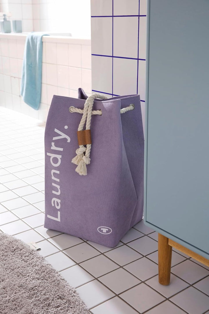 TOM TAILOR Wäschesammler mit Kordelgriff Lilac mit Kordelzug zum Zuziehen Lila - Flieder