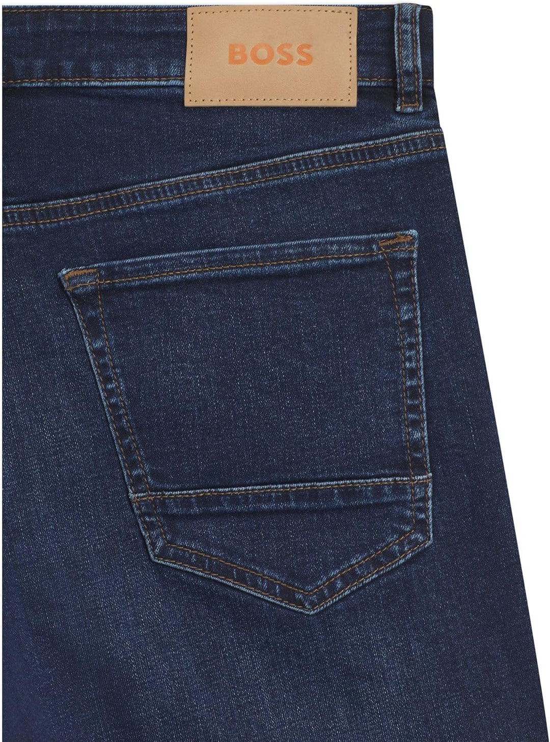 BOSS Herren Maine BC-L-C Blaue Regular-Fit Jeans aus schwerem Denim 33W / 32L Dunkelblau407, 33W / 3