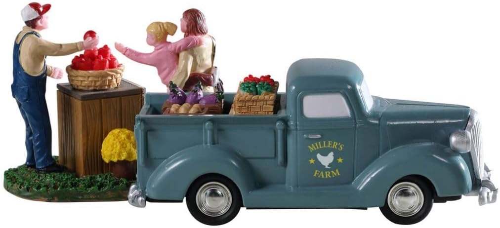 Lemax 93428 - Buy Local - Neu 2019 - Millers Farm Truck - Kleine Weihnachtsfiguren für Weihnachtsdor