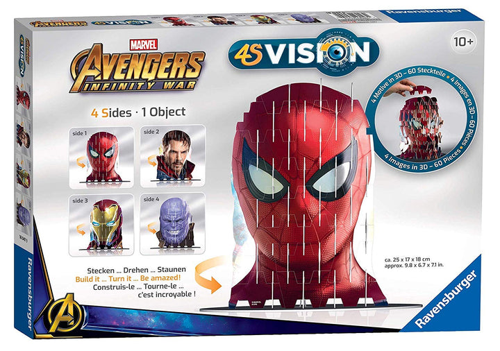 Ravensburger 18047 4S Vision: Avengers Infinity Spider-Man &amp; Co, Avengers Infinity Spider-Man &amp; Co