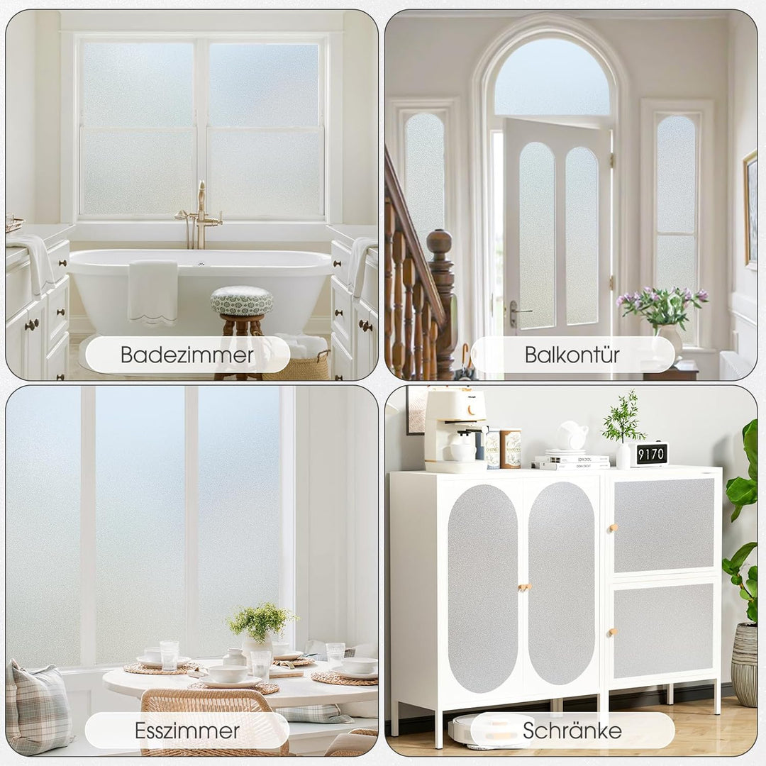 Lifetree Fensterfolie Blickdicht: Milchglasfolie Selbstklebend Fenster Sichtschutzfolie Blickdicht A