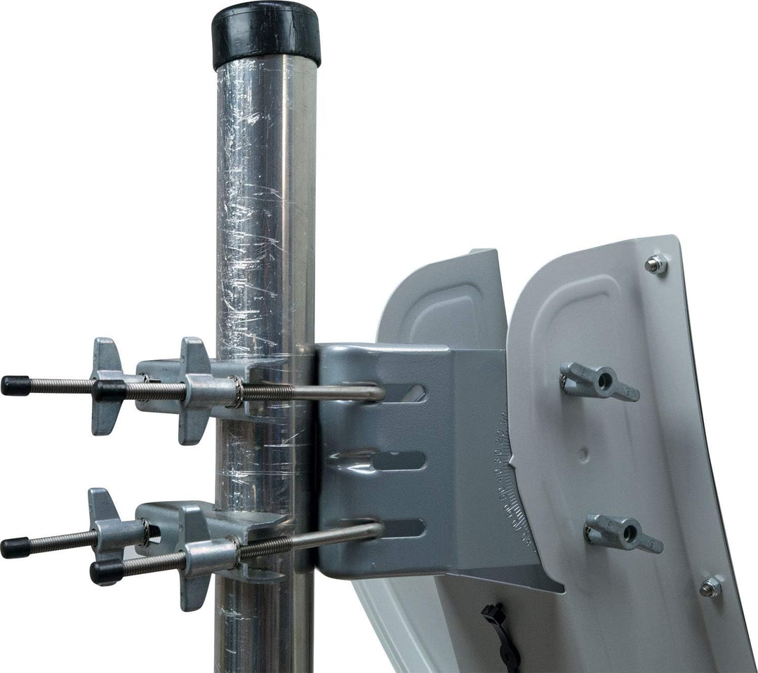Schwaiger SPI085PW011 Aluminium Offset-Antenne 85 cm, Premiumklasse, weiss Lichtgrau, Lichtgrau