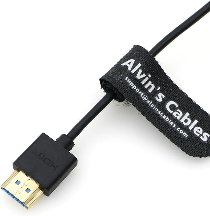Alvin's Cables HDMI 2.1 8K High Speed Slim HDMI Straight zu HDMI Right Angle Kabel für Atomos Ninja