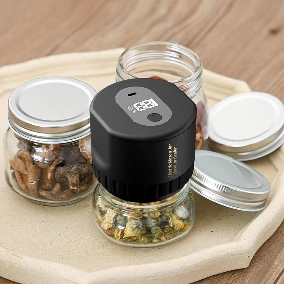 Automatischer Einmachglas-Vakuumierer, Auslaufsicherer Elektrischer Versiegeler mit Starker Saugkraf