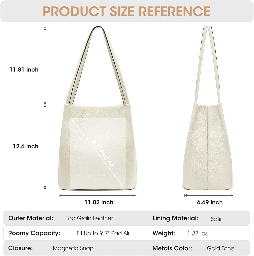 Kattee Damen Handtaschen und Tragetaschen aus weichem Echtleder Schultertasche mit magnetischem Druc