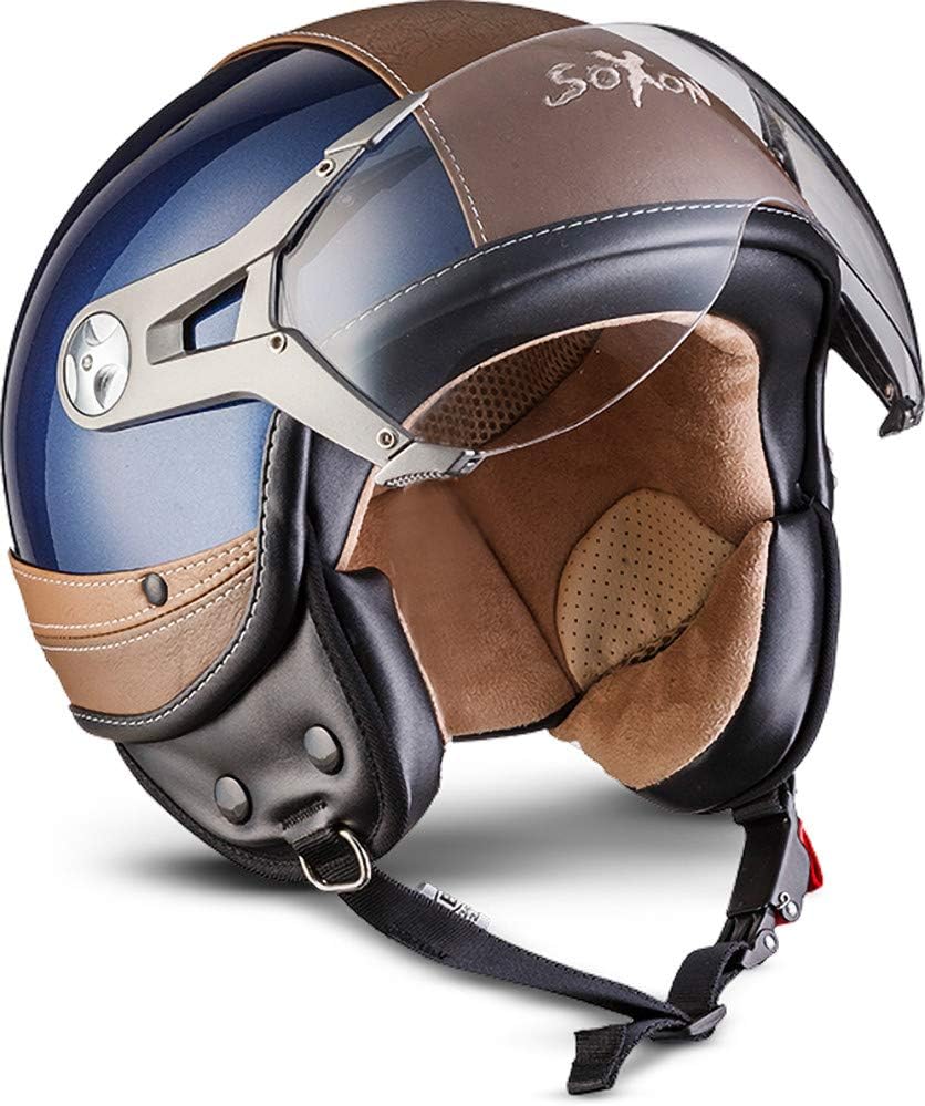 Soxon® SP-325 Urban „Blue“ · Jet-Helm · Motorrad-Helm Roller-Helm Scooter-Helm Moped Mofa-Helm Chopp