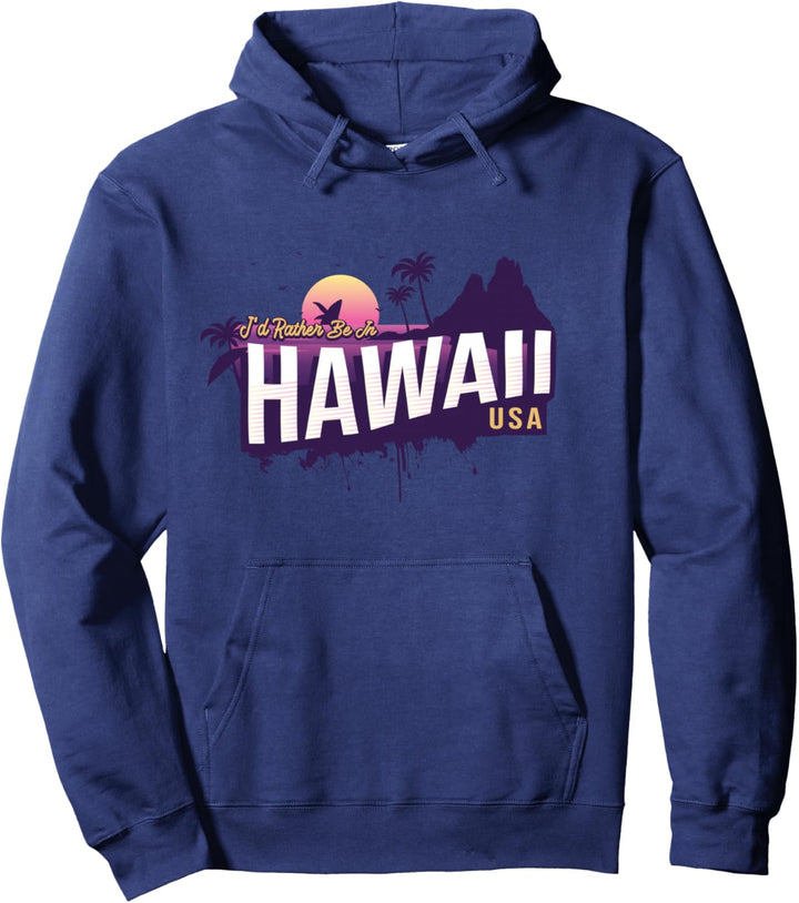Ich wäre lieber in Hawaii USA - Hawaiian Sunset Pullover Hoodie