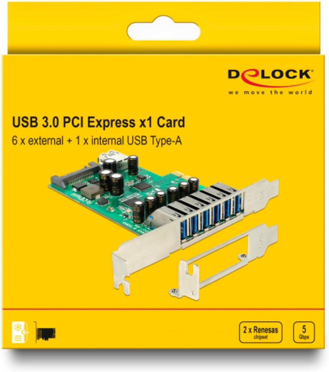 Delock PCI Express Karte > 6 x extern + 1 x intern USB 3.0