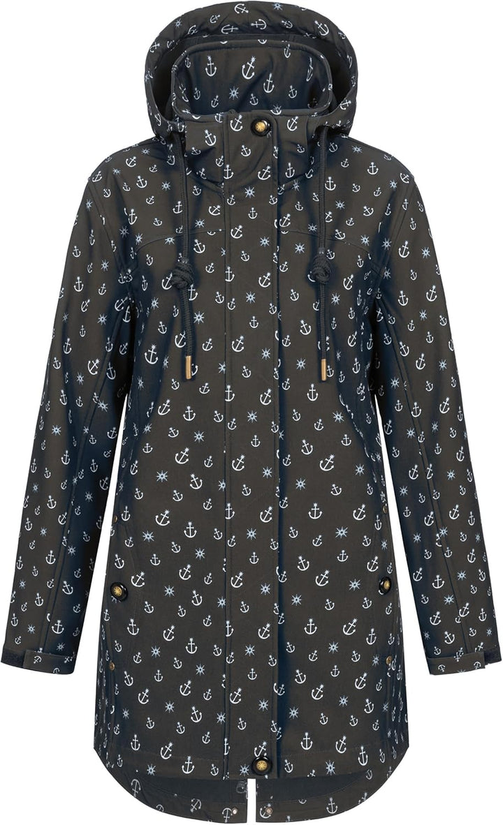 Ankerglut Damen #Ankerglutschein Women Softshelljacke 38 Schwarz, 38 Schwarz