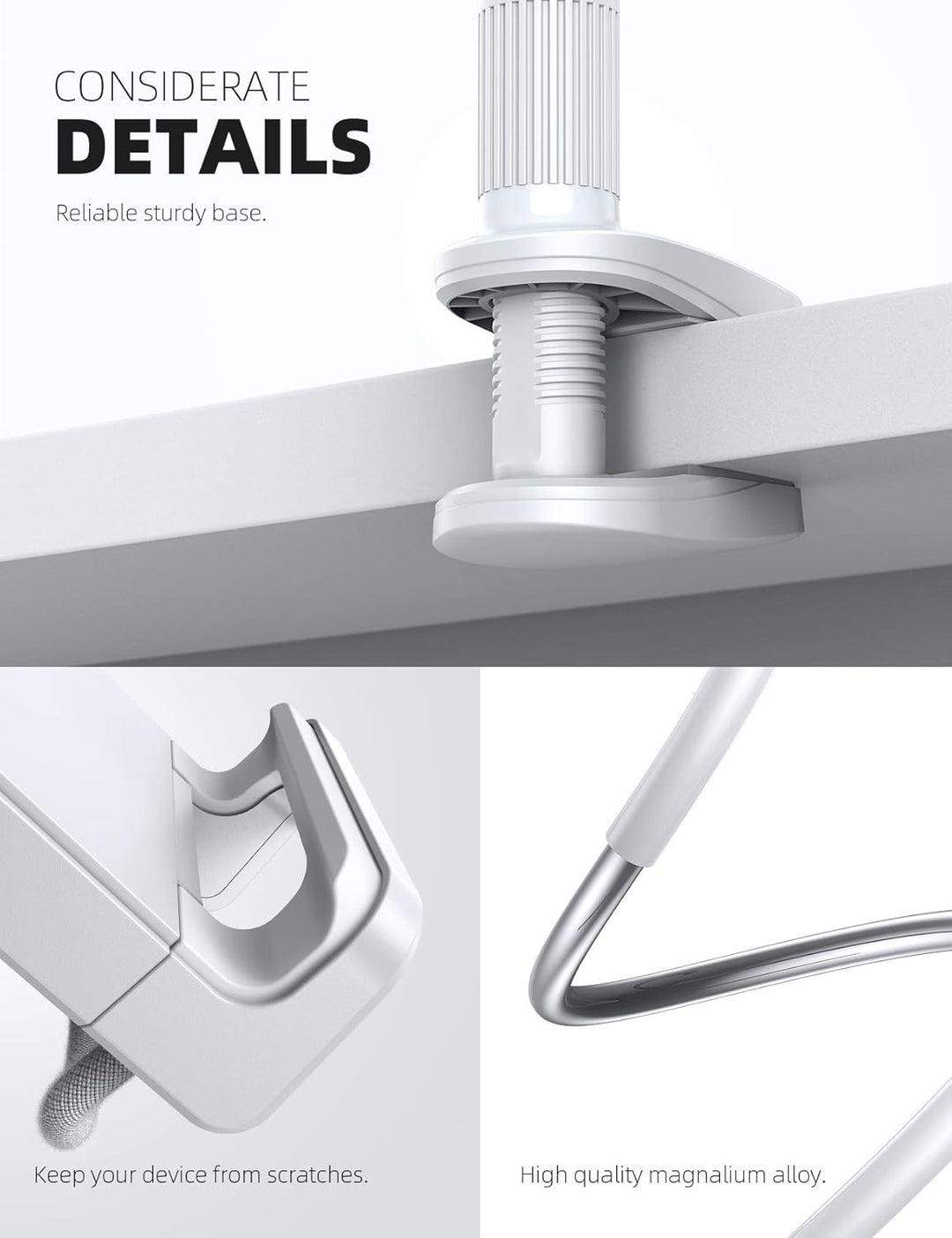 Lamicall Tablet Halter, Schwanenhals Tablet Halterung - Flexible Einstellbare Lazy Lang Arm Ständer