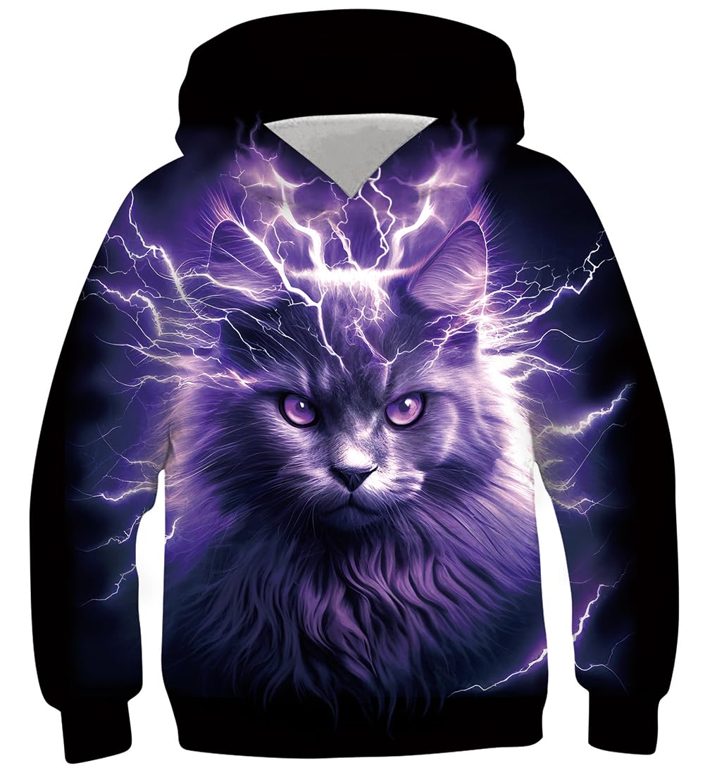 Fanient Kinder Junge Mädchen Hoodies 3D Drucken lebendige Tier Cartoon Grafik Sweatshirt Tasche Pull