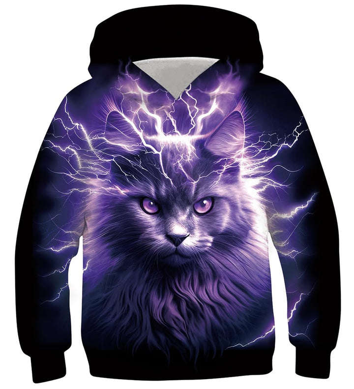Fanient Kinder Junge Mädchen Hoodies 3D Drucken lebendige Tier Cartoon Grafik Sweatshirt Tasche Pull