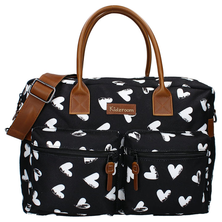 Kidzroom 030-8303-2 Wickeltasche Herzen, schwarz 27*38*16cm Herzen, 27*38*16cm Herzen