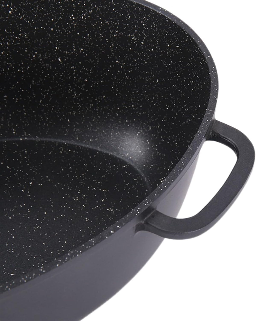 Alu Guss Oval Bräter ø38cm Induktion Topf Schmortopf Marmorbeschichtung