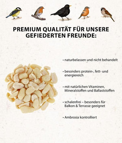 Dehner Natura Wildvogelfutter, halbe/ganze Erdnüsse, 20 kg halbe/ganze Erdnüsse 20 kg (1er Pack), ha